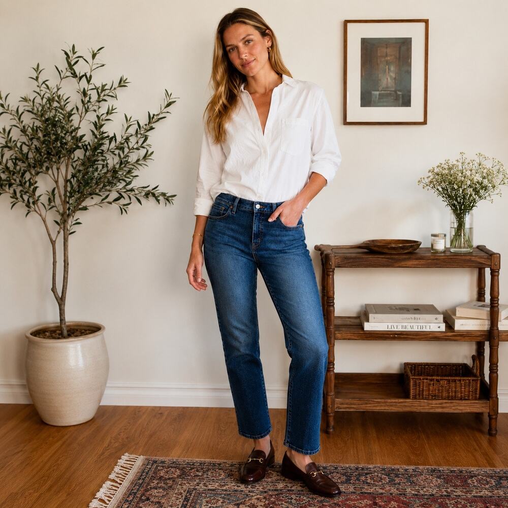Madewell Mid-Rise Perfect Vintage Jeans Women’s 29 Blue Stretch Denim